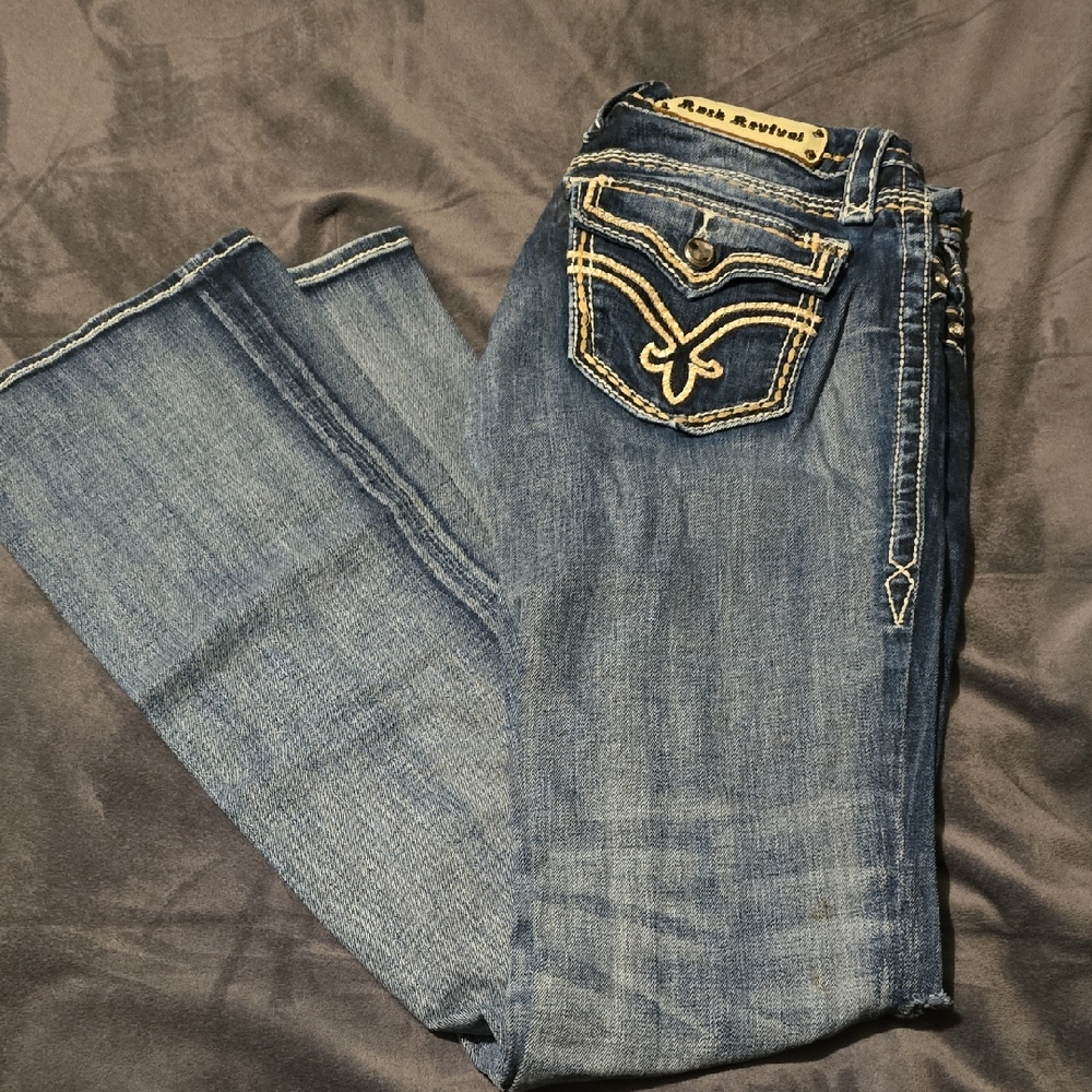 Rock Revival Blue Boot Cut Jeans